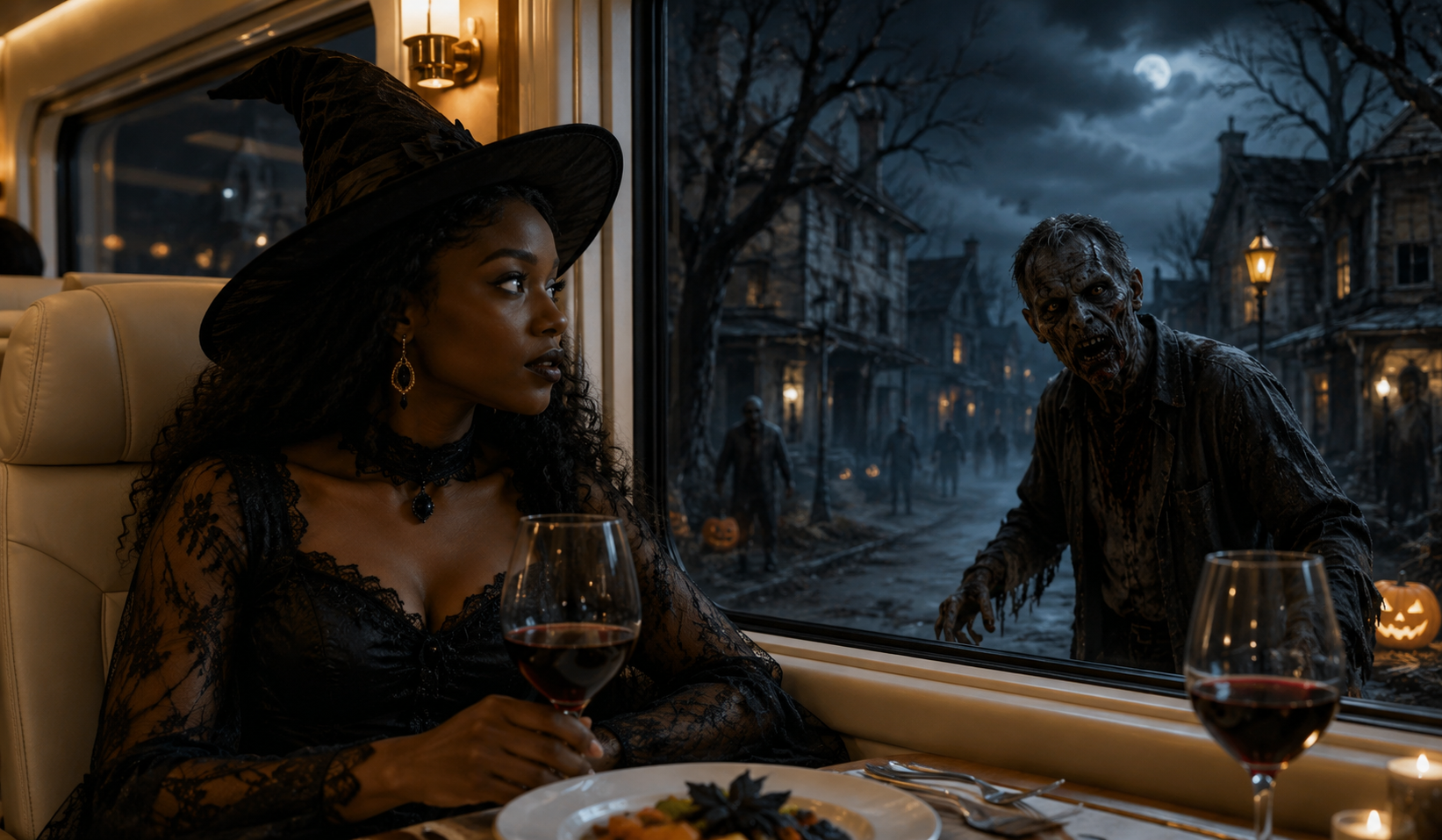 TourDine Halloween haunted street